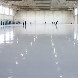 Epoxy resin thin coating flat